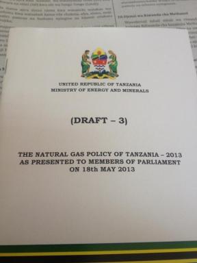 Draft 3- The Natural Gas Policy of Tanzania -2013